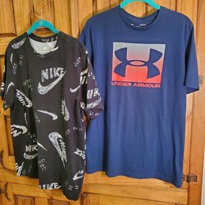 Under Armour and Nike Short Sleeve Tees size medium.